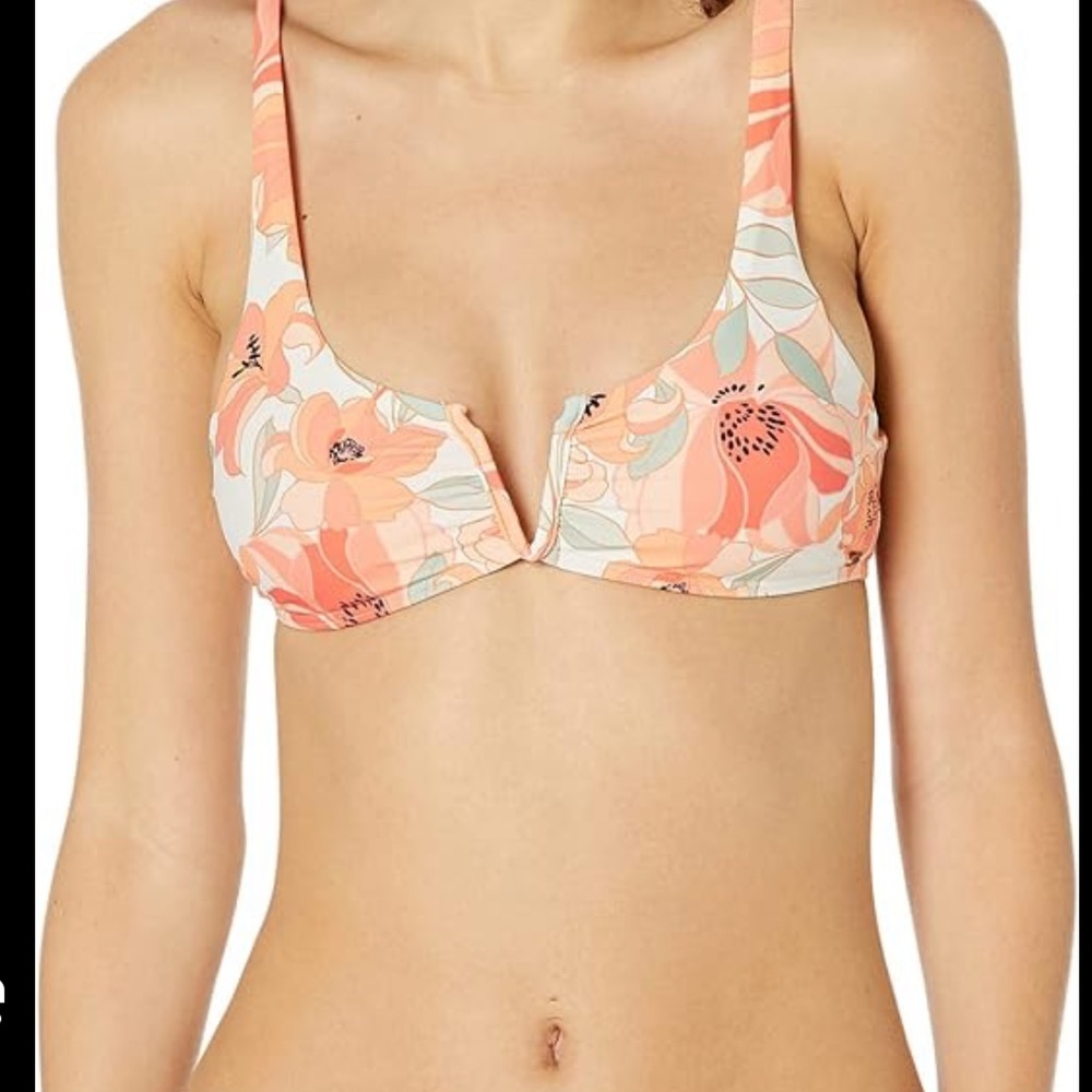 NWT Ripcurl Bikini V-Underwire TOP “Papaya Punch” (L)